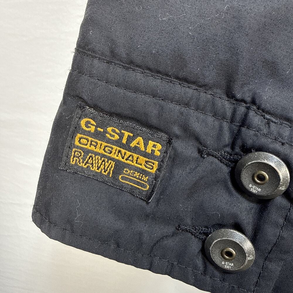 G Star Raw Type Gs - R33 Raw - 01 Military Jacket Size S Black Hooded Quilted - Picture 8 of 10
